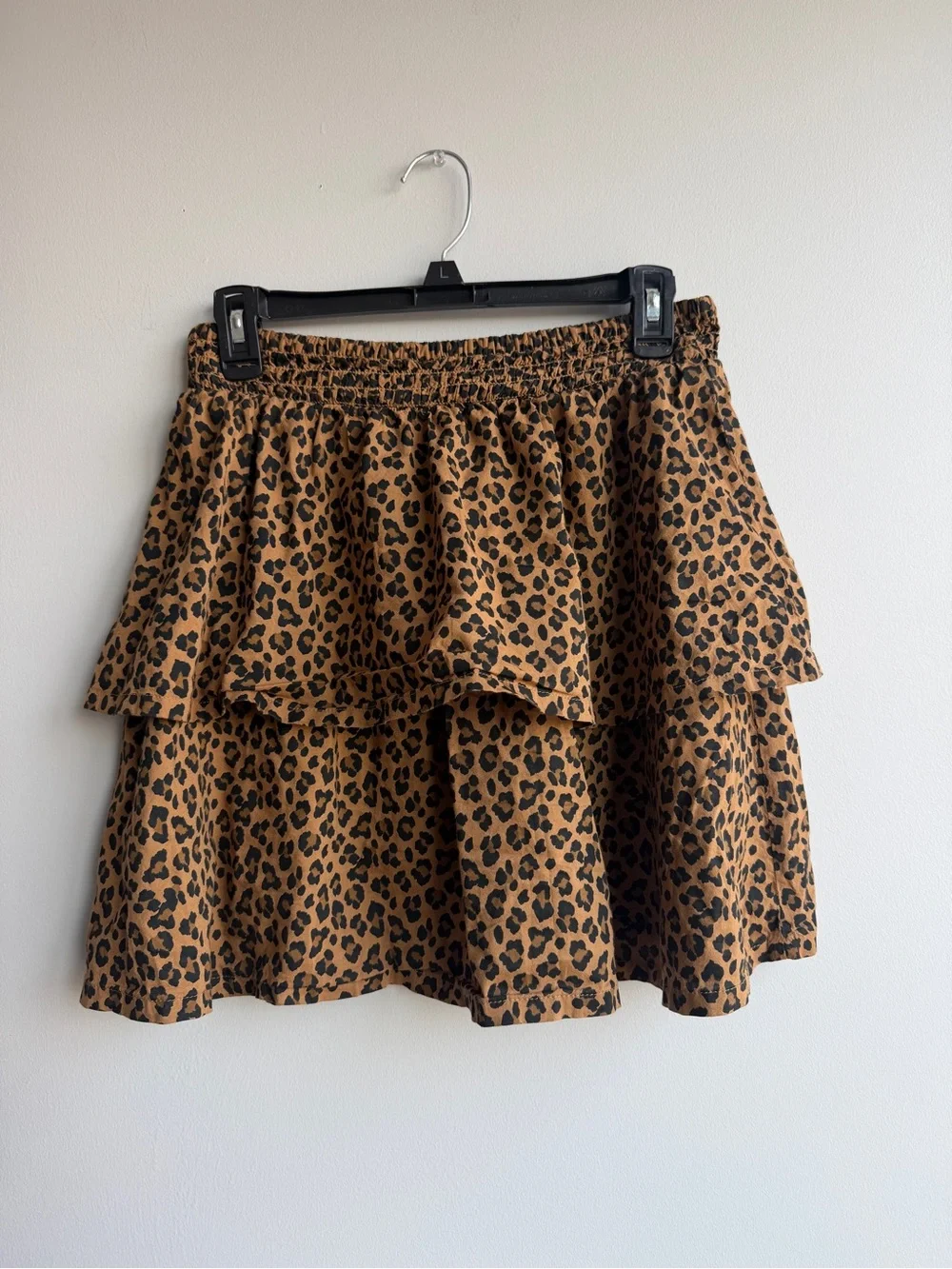Old navy Leopard Print Tiered Mini Skirt - Brown/Black